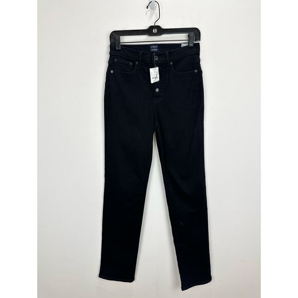 J.Crew Tall Black Stovepipe Straight Jean Signature Stretch+ Black US 26T NWT - Picture 4 of 11
